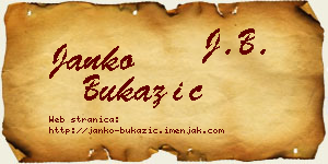 Janko Bukazić vizit kartica